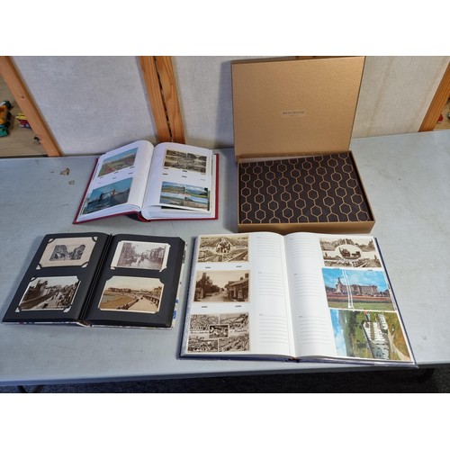 7A - Collection of 3x postcard albums one is complete covering a selection of subjects inc WWI, amusing s... 