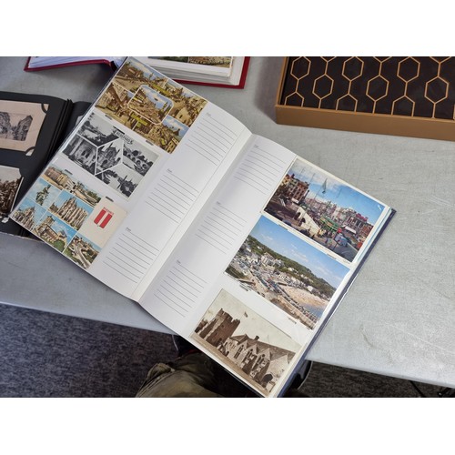 7A - Collection of 3x postcard albums one is complete covering a selection of subjects inc WWI, amusing s... 
