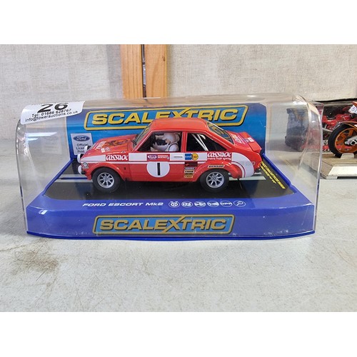 26 - Collection of Diecast vehicles inc Brum, Scalextric Ford Escort MK 2 model car, a boxed Ducati 900MH... 