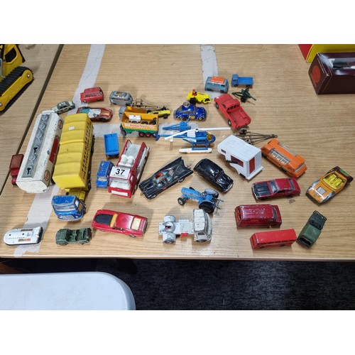 37 - Large collection of diecast vehicles mostly matchbox and corgi, inc Batman car with batman figure, C... 