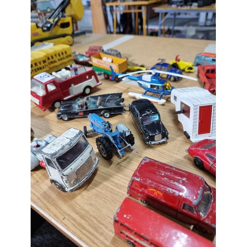 37 - Large collection of diecast vehicles mostly matchbox and corgi, inc Batman car with batman figure, C... 