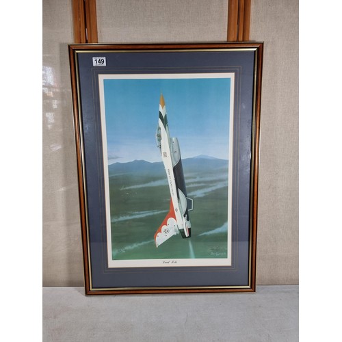 149 - A framed and glazed limited edition print by Sam Lyons Jnr of any aeroplane titled 