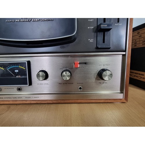 122 - Pioneer automatic reverse stereo tape deck Model T-8600 in good order complete with aerial, power ca... 