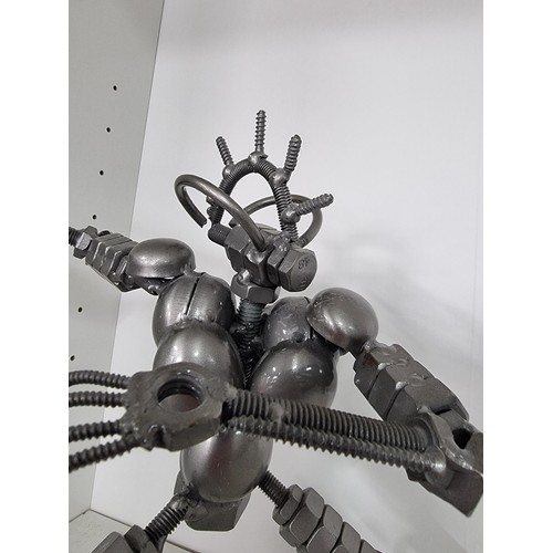 106 - 2x nuts and bolts figures of Predator style figures both in good order tallest piece stands at 27cm ... 