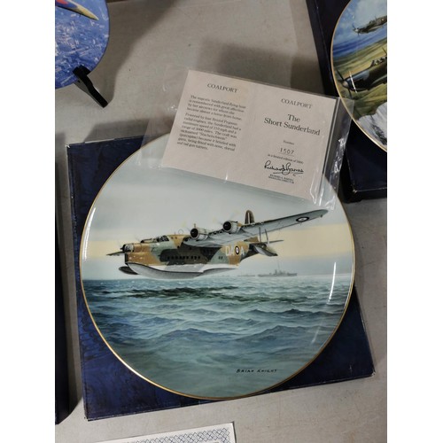 138 - 6x boxed Coalport limited edition plates all with COA's inc Spitfire over St Pauls, Heroes over Home... 