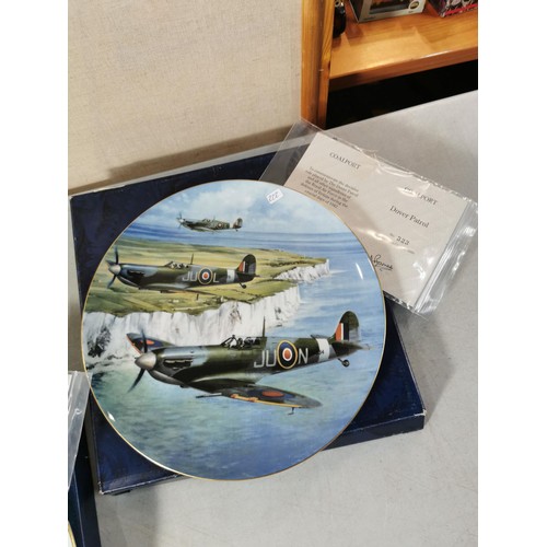 138 - 6x boxed Coalport limited edition plates all with COA's inc Spitfire over St Pauls, Heroes over Home... 