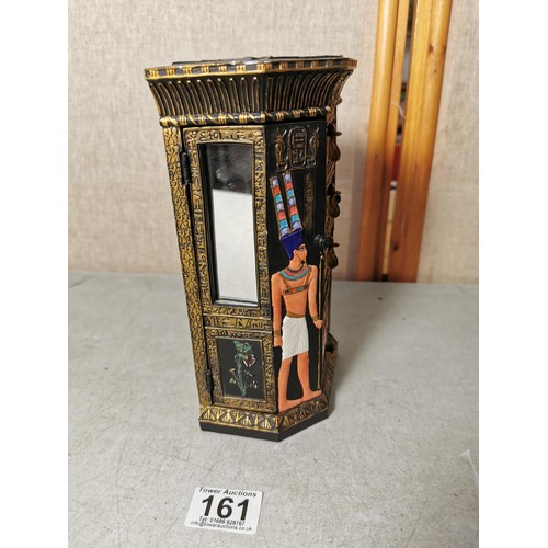 161 - A Veronese Egyptian style heavy resin jewellery box with 4 drawers and 2x opening doors to the sides... 