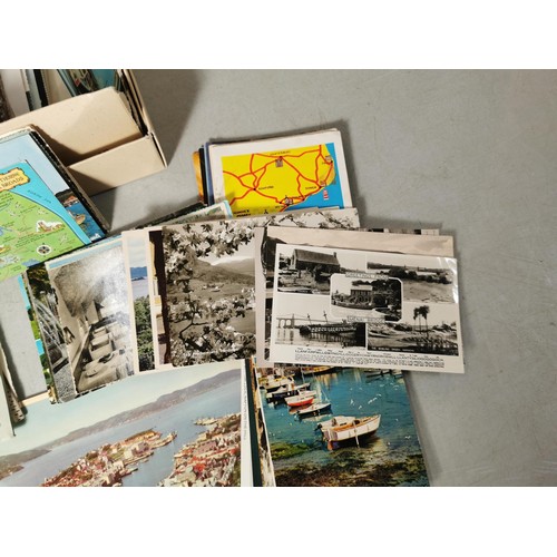 169 - Box containing a large quantity of postcards inc postcards from Scotland, Lake District, Wales along... 