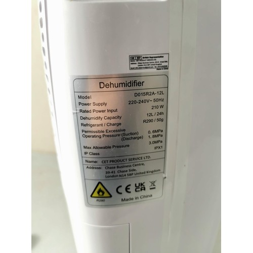 145 - A good quality AirEase dehumidifier with digital display holds 12L, 210w in full working order