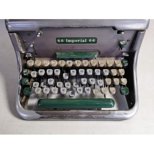 396 - Vintage Imperial 66 typewriter, some of the keys need attention as sticking but all are present, oth... 