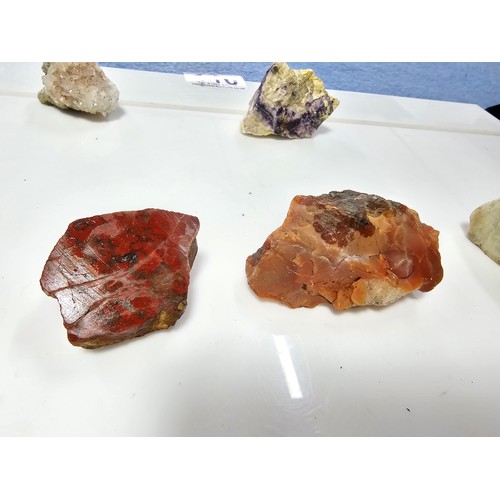 110 - A large selection of good rock, crystal, and mineral specimens to include some large impressive piec... 