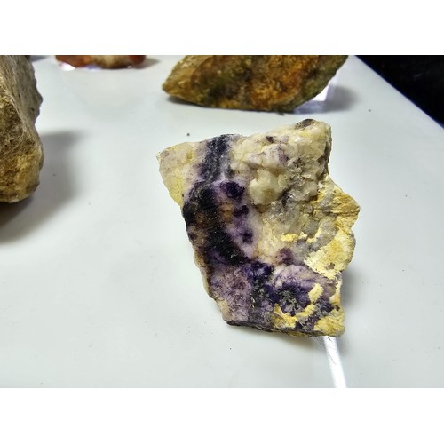 110 - A large selection of good rock, crystal, and mineral specimens to include some large impressive piec... 