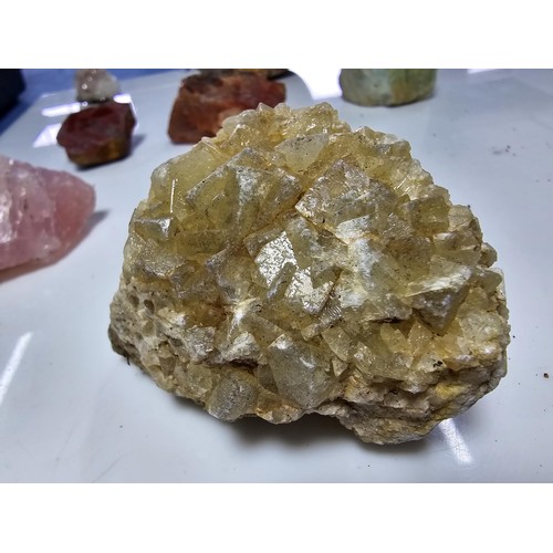 110 - A large selection of good rock, crystal, and mineral specimens to include some large impressive piec... 