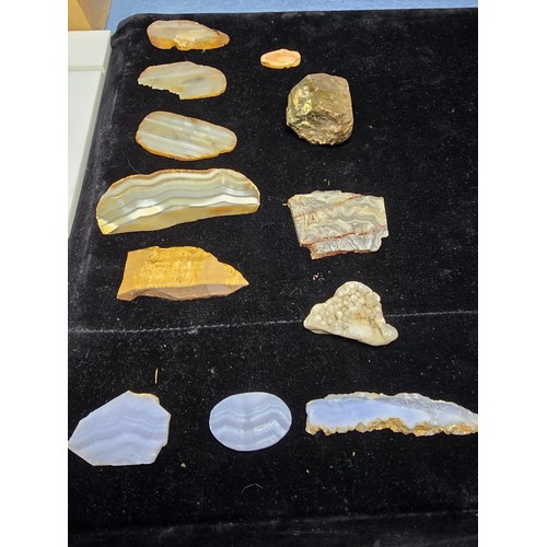 111 - A good selection of rocks crystal and mineral specimens which includes some nice examples featuring ... 