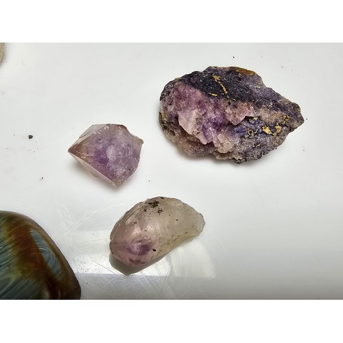 111 - A good selection of rocks crystal and mineral specimens which includes some nice examples featuring ... 