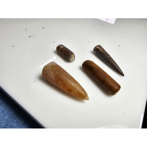 112 - A small collection of rutilated quartz specimens having beautiful gold coloured fibrous inclusions a... 