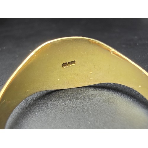 237 - Good quality antique hallmarked 18ct. yellow gold gents ring, hallmarked to Birmingham, 1894. In goo... 