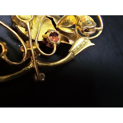 245 - Small qty of scrap gold to include part of a hallmarked 15ct. gold ring, and a 9ct. hallmarked brooc... 