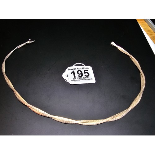 195 - A good quality 925 silver heavy double strand necklace with a locking clasp, the neck chain is of a ... 