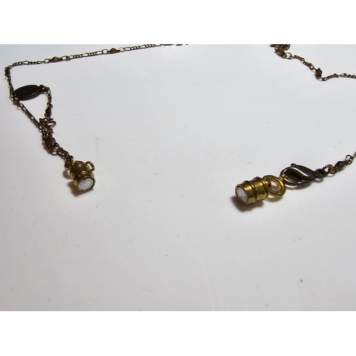 186 - A very pretty vintage necklace by Anne Koplik designs made in USA featuring a pretty enamelled flora... 