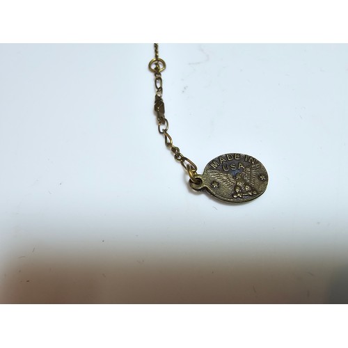 186 - A very pretty vintage necklace by Anne Koplik designs made in USA featuring a pretty enamelled flora... 