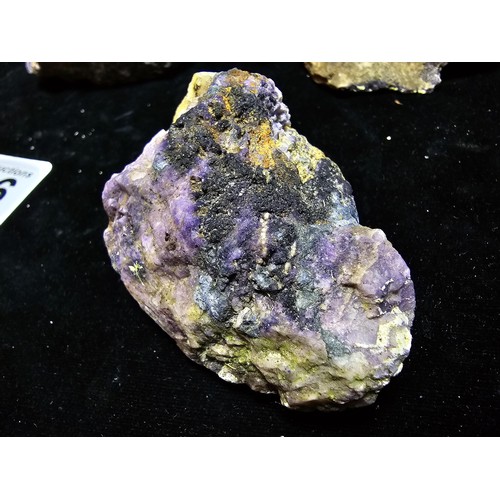 232 - A collection of 6 pieces of very rare genuine Blue John fluorite specimens which came from the Derby... 