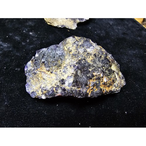 232 - A collection of 6 pieces of very rare genuine Blue John fluorite specimens which came from the Derby... 