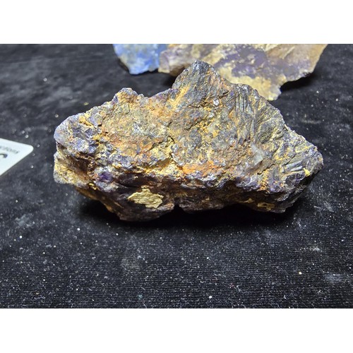 232 - A collection of 6 pieces of very rare genuine Blue John fluorite specimens which came from the Derby... 