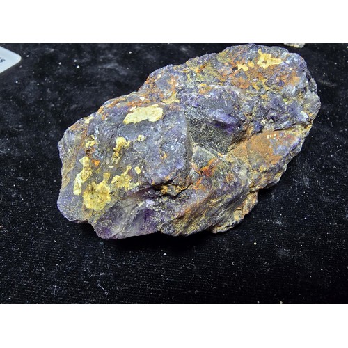 232 - A collection of 6 pieces of very rare genuine Blue John fluorite specimens which came from the Derby... 