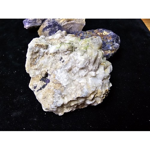 232 - A collection of 6 pieces of very rare genuine Blue John fluorite specimens which came from the Derby... 