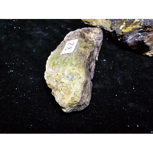 232 - A collection of 6 pieces of very rare genuine Blue John fluorite specimens which came from the Derby... 