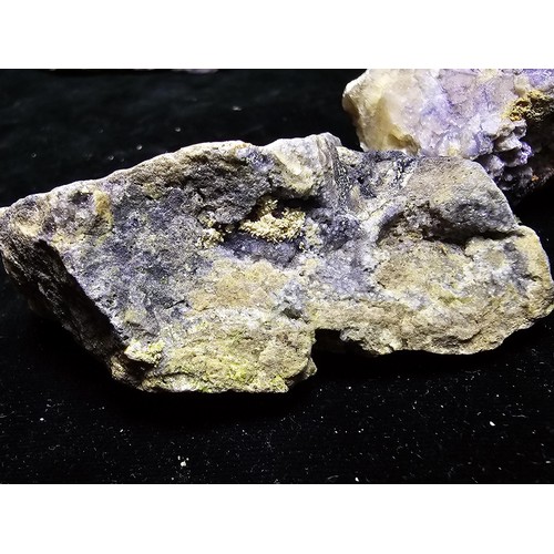 232 - A collection of 6 pieces of very rare genuine Blue John fluorite specimens which came from the Derby... 