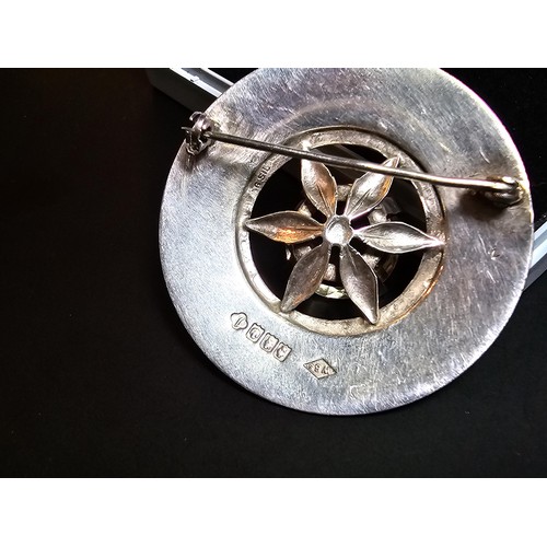 225 - A genuine ~Scottish large sterling silver brooch with full Scottish hallmarks to the back. The brooc... 