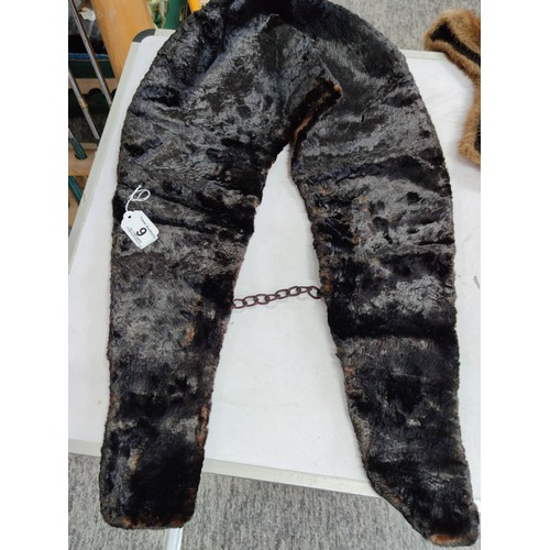 9 - Collection of 1960's vintage furs inc a Bear fur shawl with fastening clip, a 1960's brown Mink full... 
