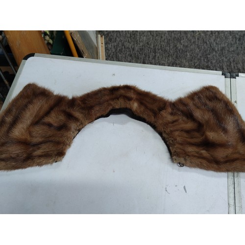 9 - Collection of 1960's vintage furs inc a Bear fur shawl with fastening clip, a 1960's brown Mink full... 