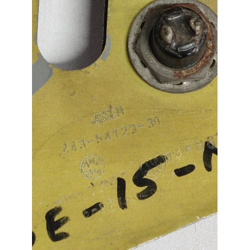 13 - Vintage section of a cockpit panel from a 1964 F-100 Super Sabre aircraft complete with its emerganc... 