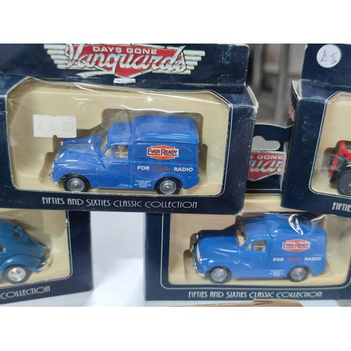46 - Collection of 7x boxed Vanguards fifties and sixites classic collection cars along with a tray of as... 