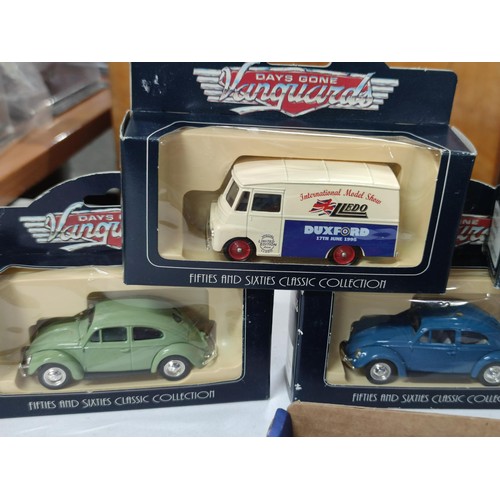 46 - Collection of 7x boxed Vanguards fifties and sixites classic collection cars along with a tray of as... 