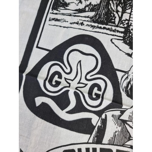 14 - Good quality 75th Anniversary girl guides tea-towel, a Broneirion (local to here) home of the welsh ... 