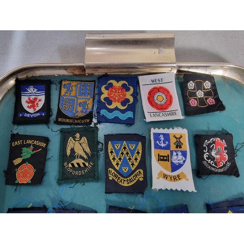 18 - Collection of 37x Girl Guide badges mostly for different regions and counties inc Devon, Shropshire,... 