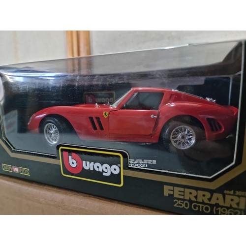 24 - Boxed Burago scale model of a Ferrari 250 GTO (1962), complete with box and outer box in as new cond... 