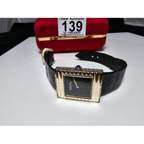 139 - A good quality very rare cased manual wind watch by Roy King with a hallmarked silver case and buckl... 