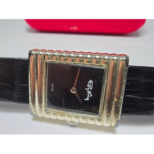 139 - A good quality very rare cased manual wind watch by Roy King with a hallmarked silver case and buckl... 