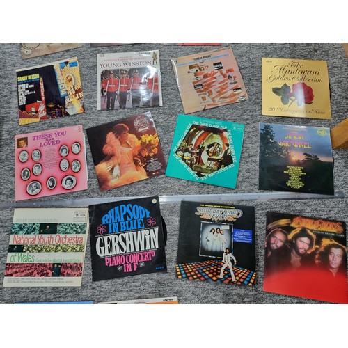 52 - Large qty of LP vinyl records and 45s from various artists including Bee Gees, Saturday Night Fever,... 