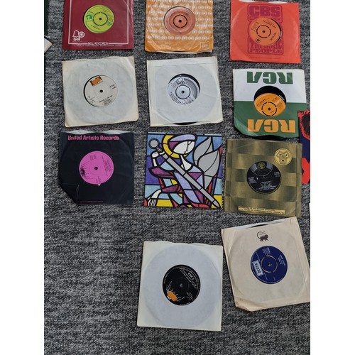 53 - Large qty of LPs vinyl records and 45s of various artists including some classic rock bands and arti... 