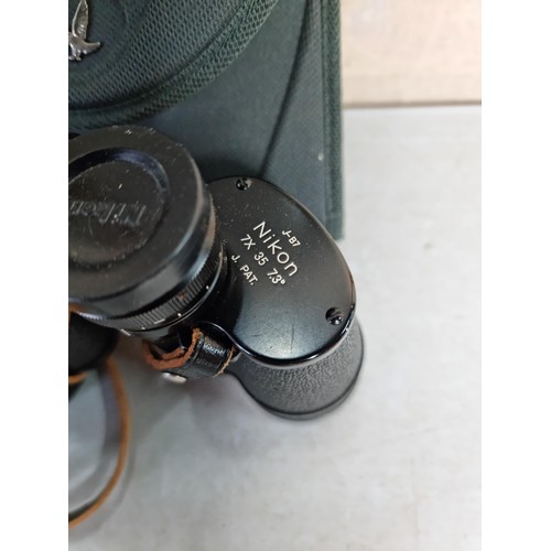 59 - Nikon Nippon Kogaku Tokyo J-B7 7x35 (7.3°) binoculars complete with good quality non original case.