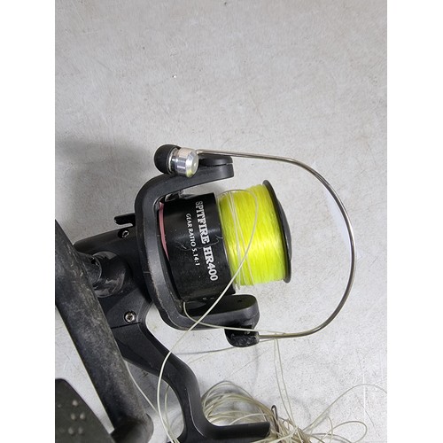 44 - Qty of 3x fishing reels - Fisheagle Spitfire HR4000, ZEBCO Cool RC 355 & Shakespeare BLUE rear drag ... 