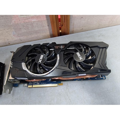 64 - Qty of computer hardware to include Sapphire Radeon Dual-X HD 7970 Graphics Card 3GB GDDR5, Nvidia G... 