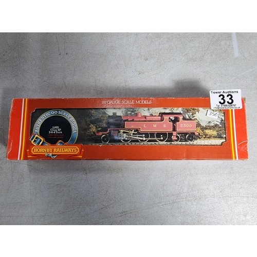 33 - Hornby R055 Class 4P 2-6-4 Tank Locomotive LMS Crimson Lake Livery No.2300 - In very good condition,... 