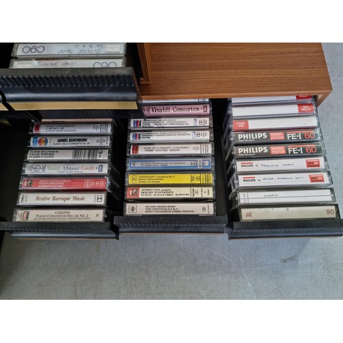 441 - 4x cassette tape storage boxes containing a quantity of Cassette tapes Inc The Dubliners celebration... 